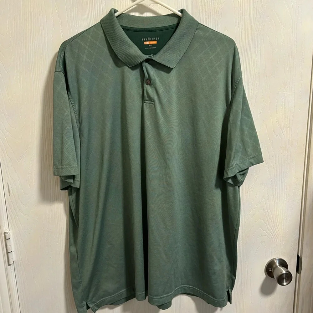 Van Heiden Traveler Men’s Golf Sport Polo Classic Fit Size XXL Sage Green Color